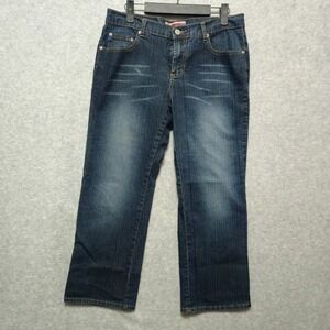 Y2K Z Cavaricci Womens Size 11 Dark Wash Straight Leg Ankle Jeans Mid Rise